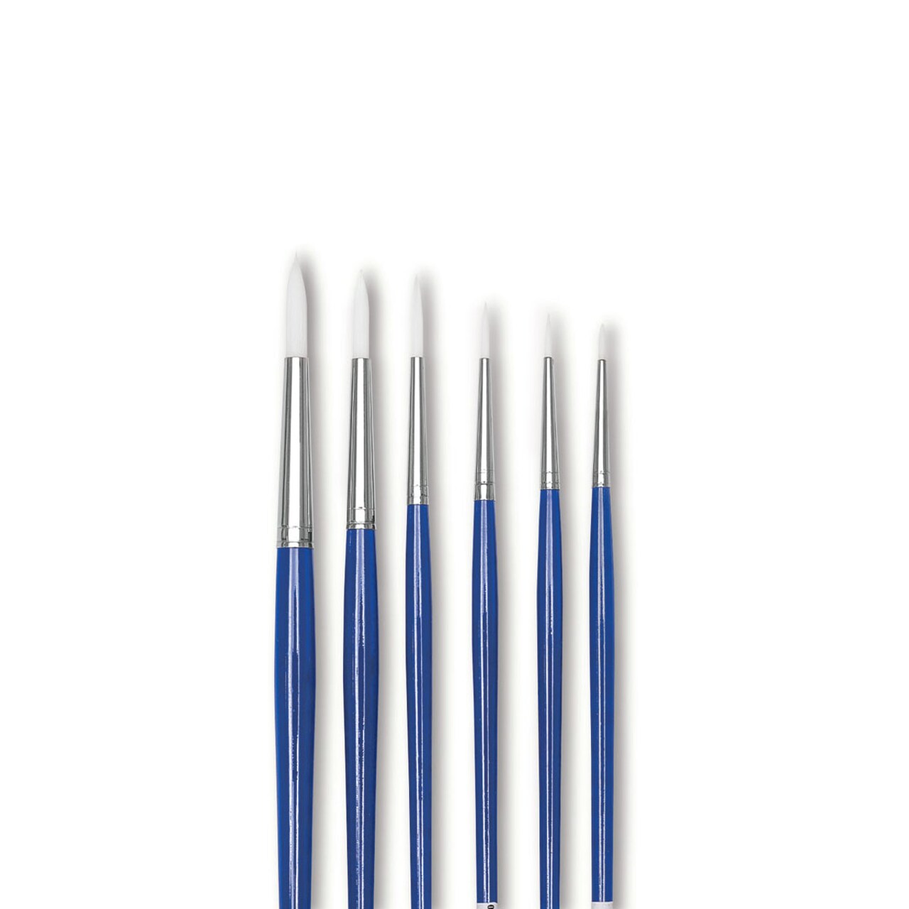 Blick Scholastic Short Handle Wonder White Brush Set - Round, Short Handle, Set of 6